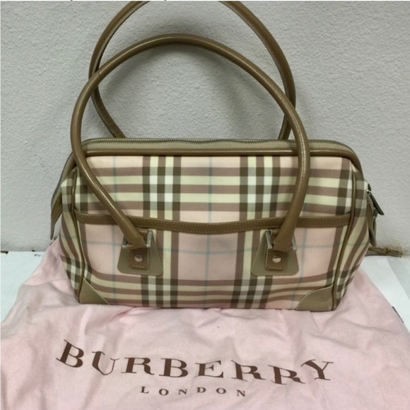 🌸🌺🌷ADORABLE! Burberry Pink Nova Check Handbag! - Picture 1 of 4